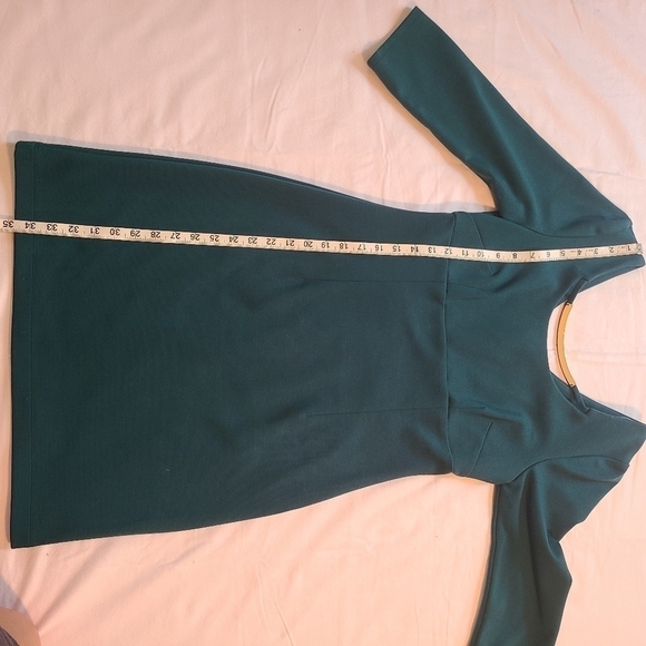 Laundry by Design Fitted Mini Dress Green 3/4 Sleeve, Size 6 - Picture 5 of 8